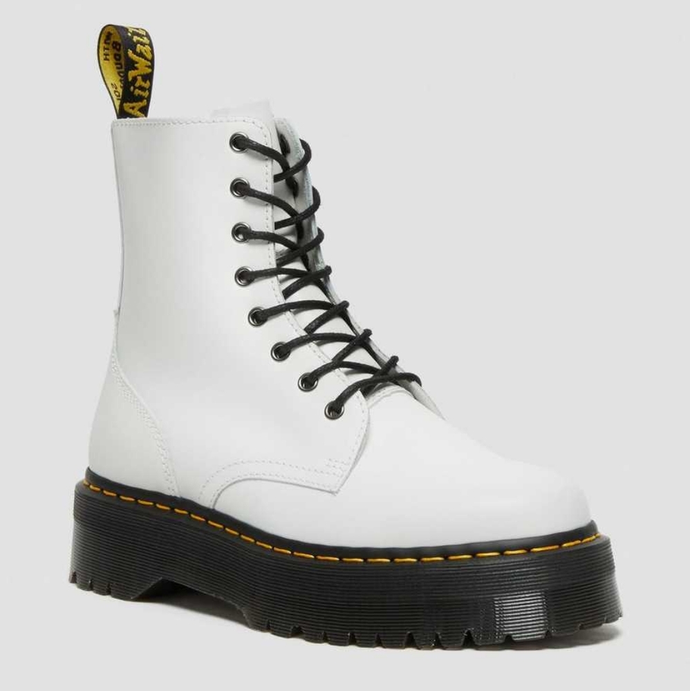 Dr Martens Jadon White Platform boots